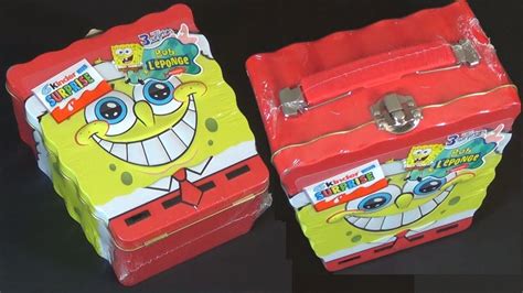 kinder surprise spongebob metal lunch box|baby big mouth lunch box.